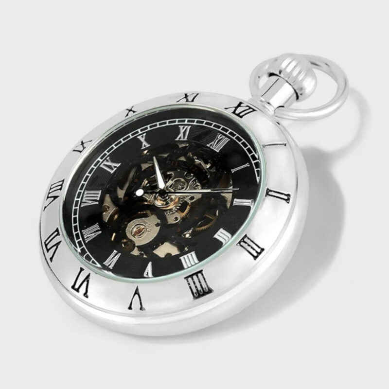 Herren Taschenuhr Silber – Bild 2