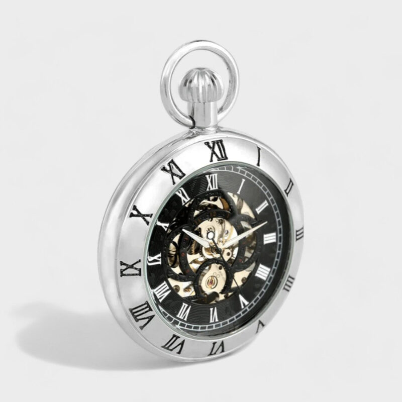 Herren Taschenuhr Silber – Bild 3