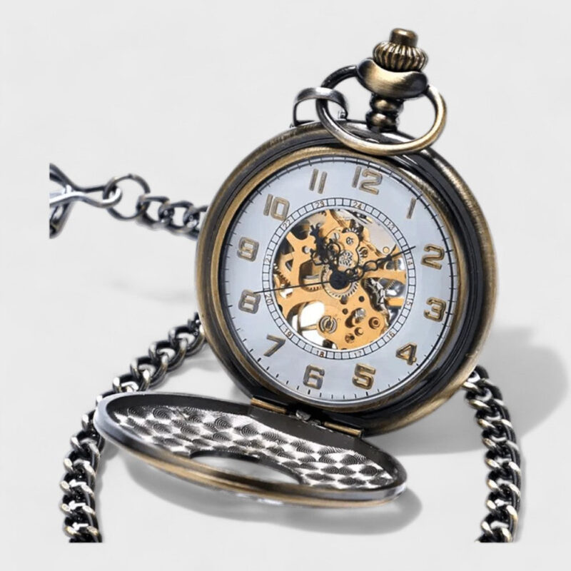 Taschenuhr Alte Bronzene – Bild 3