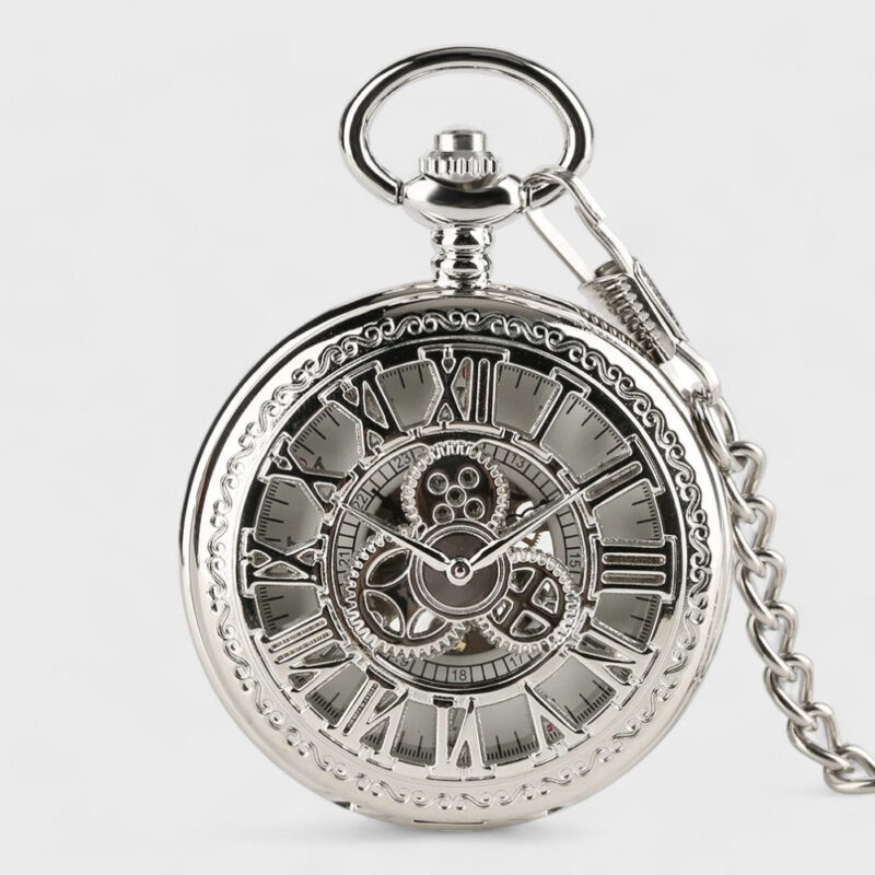 Taschenuhr Antike mit Offenem Uhrwerk – Bild 4