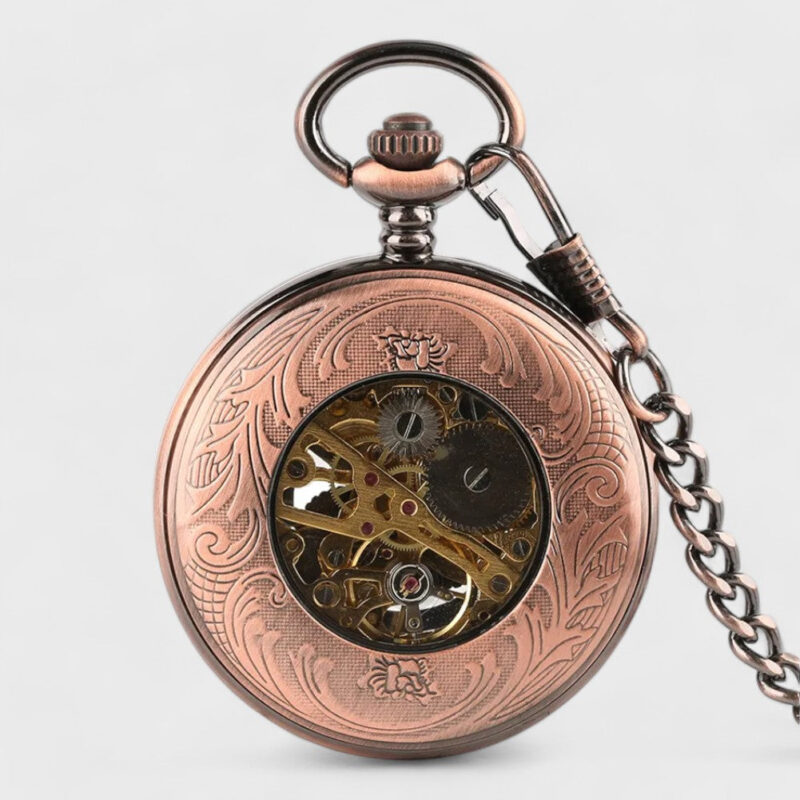 Taschenuhr Antike mit Offenem Uhrwerk – Bild 3