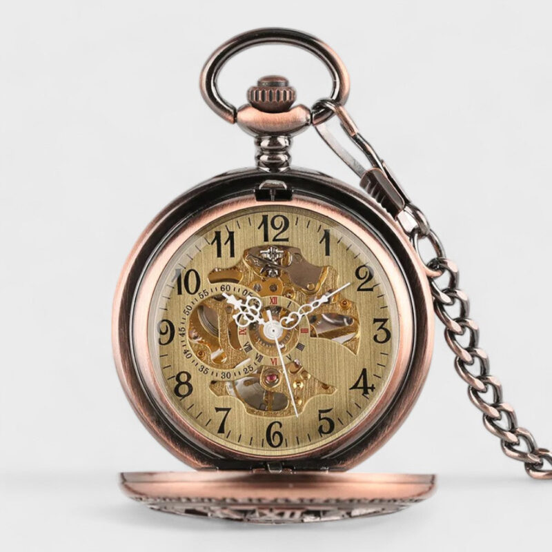 Taschenuhr Antike mit Offenem Uhrwerk – Bild 2