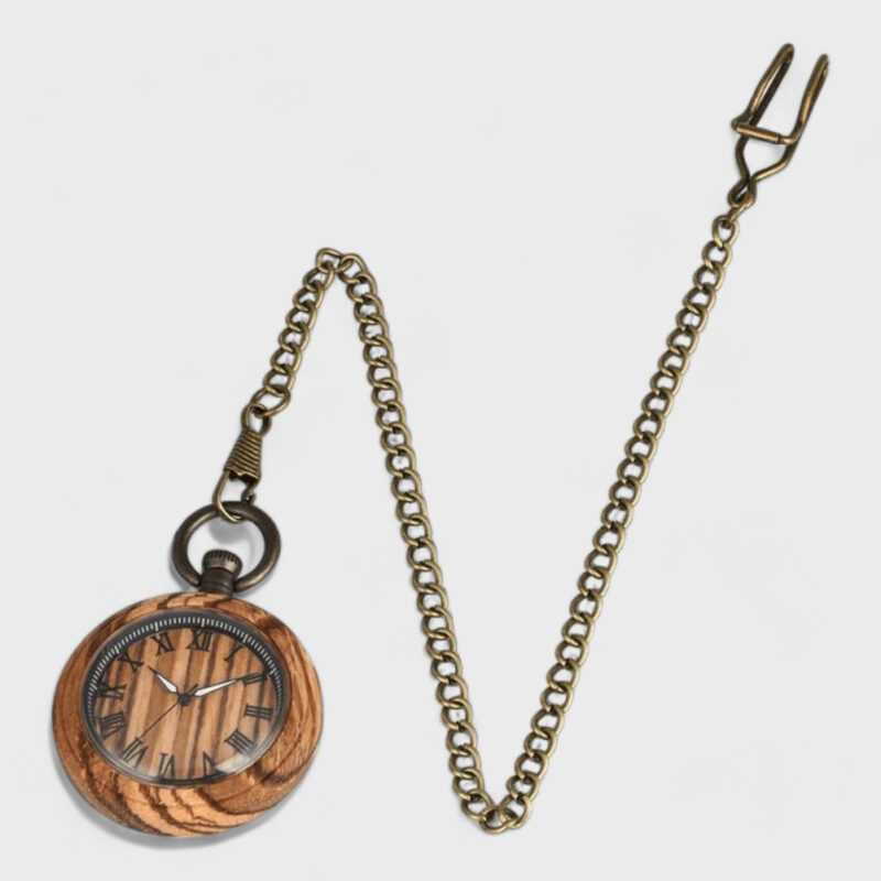 Taschenuhr aus Holz – Bild 3