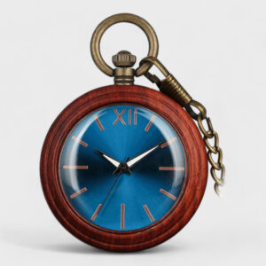 Taschenuhr Blaues Zifferblatt