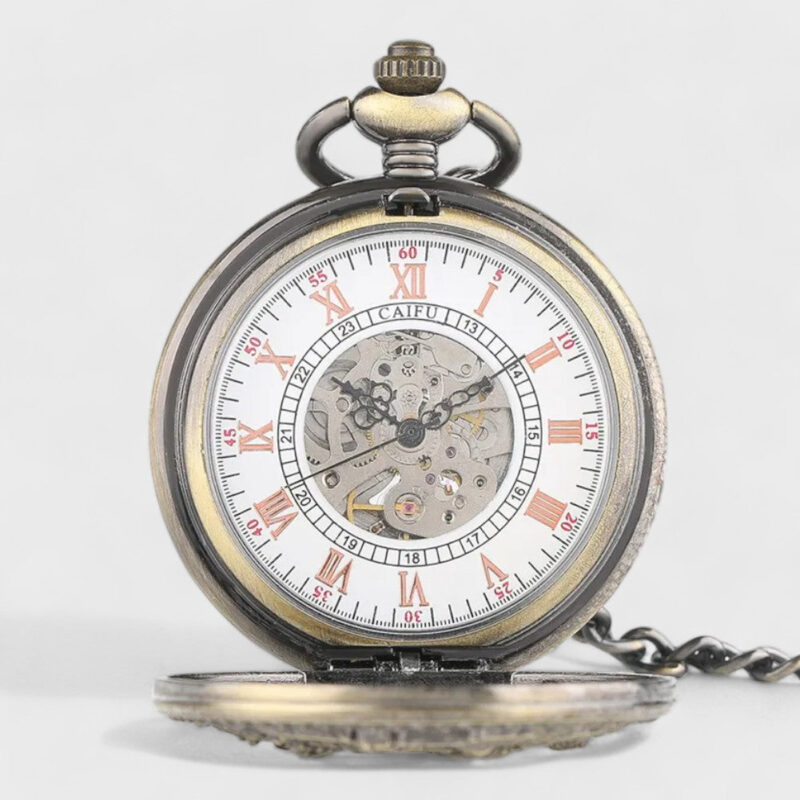 Taschenuhr Damen Skelettzifferblatt – Bild 2