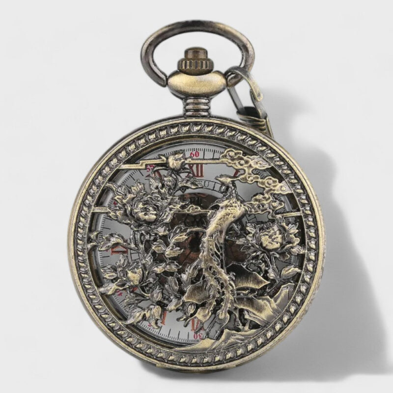 Taschenuhr Damen Skelettzifferblatt