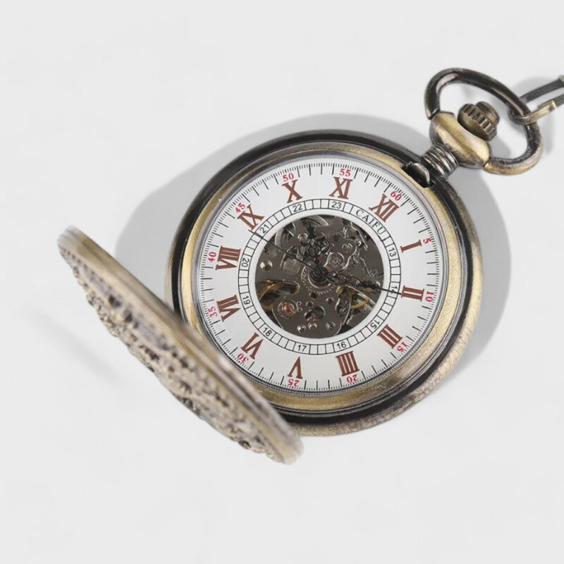 Taschenuhr Damen Skelettzifferblatt – Bild 5