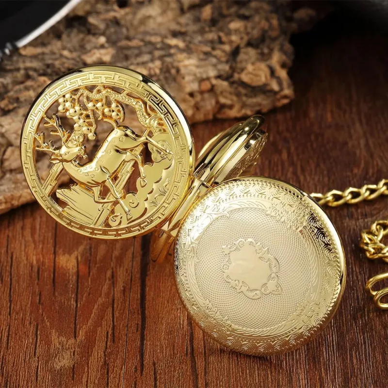 Taschenuhr Gold mit Kette​ – Bild 4