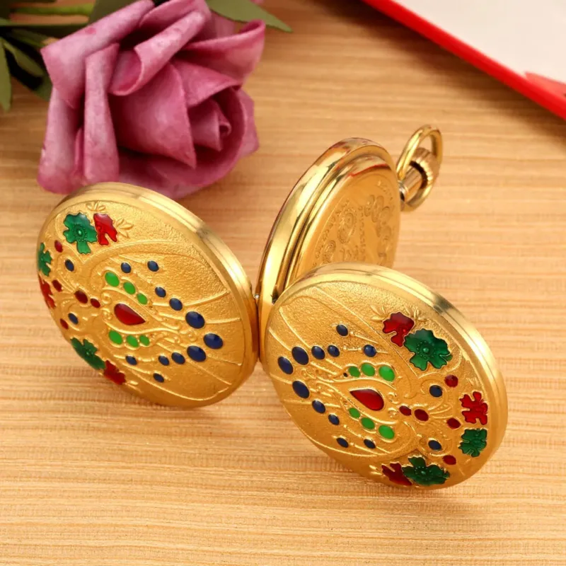 Taschenuhr Goldene Emaille – Bild 7