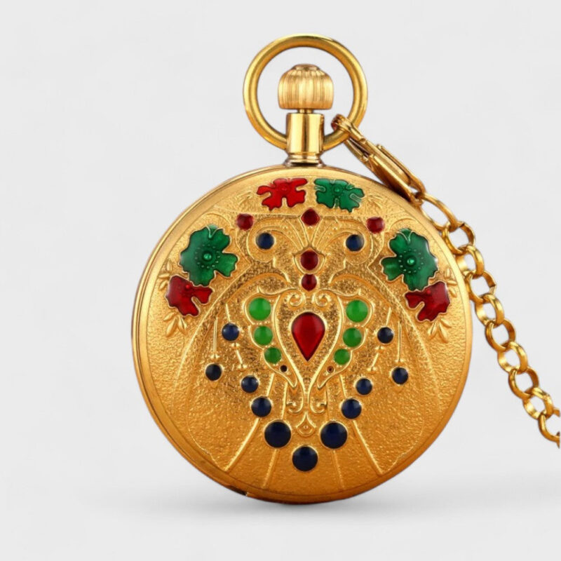 Taschenuhr Goldene Emaille