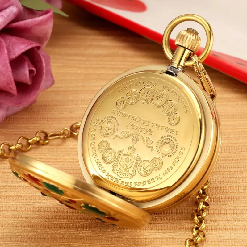 Taschenuhr Goldene Emaille – Bild 6