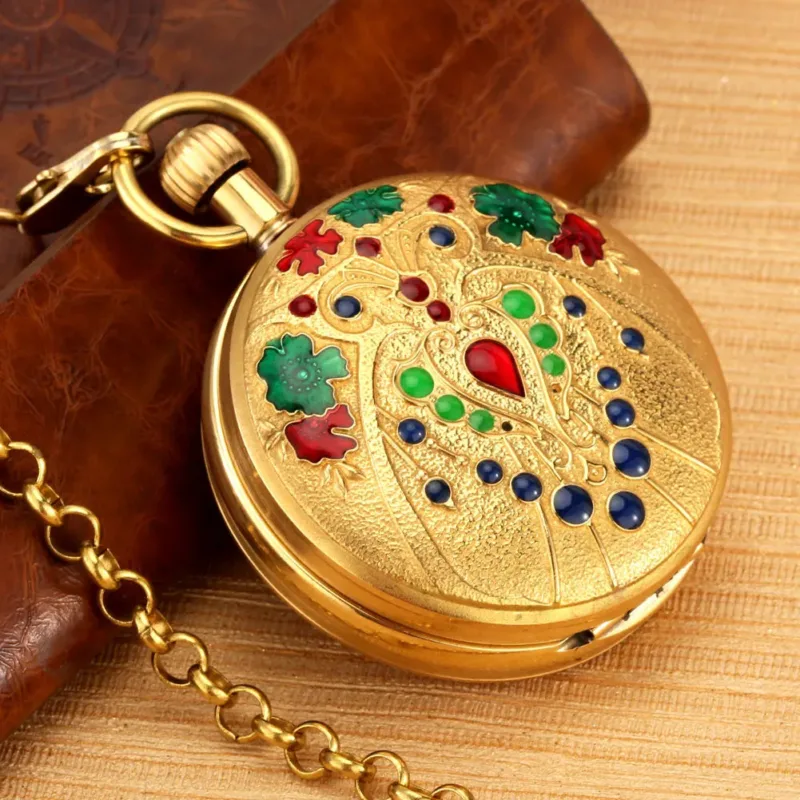 Taschenuhr Goldene Emaille – Bild 8