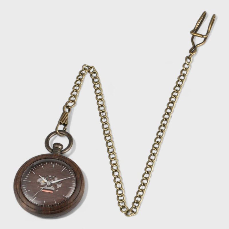Taschenuhr Herren aus Holz – Bild 4