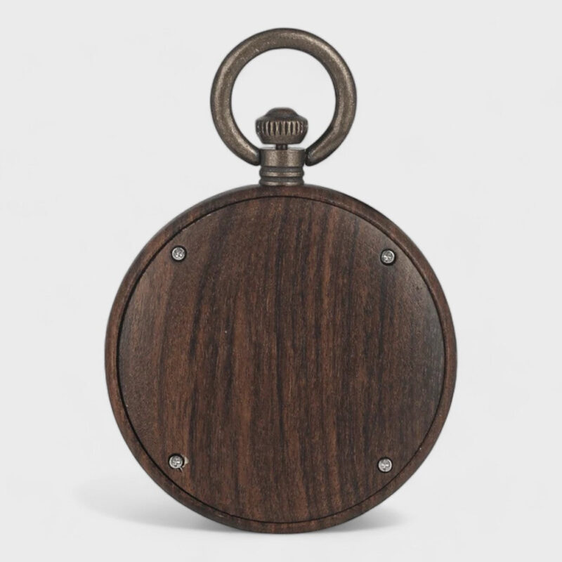 Taschenuhr Holz Antik – Bild 2