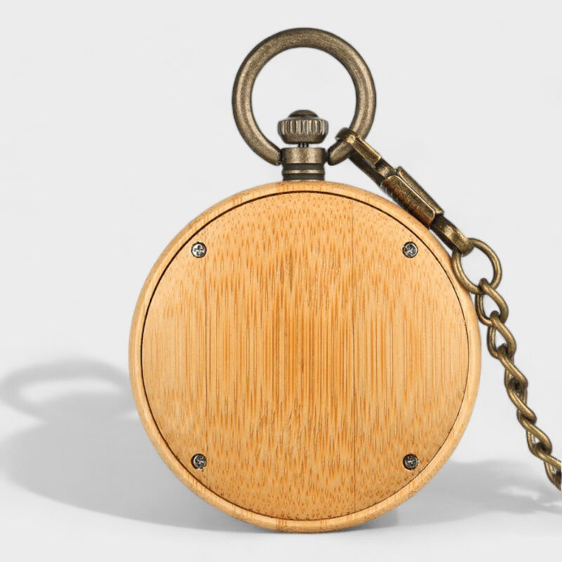 Taschenuhr Holz Buddhismus – Bild 2