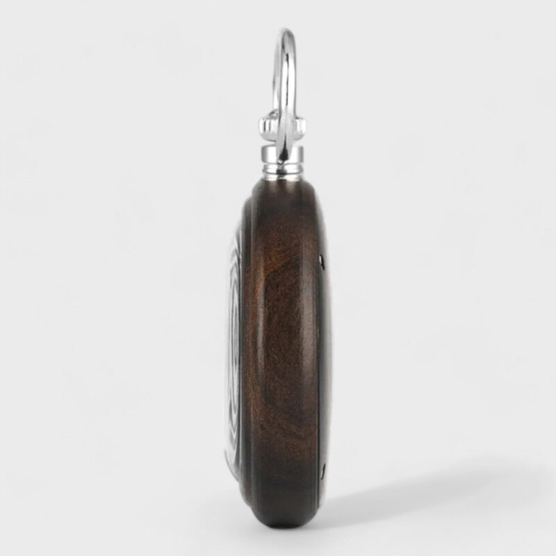 Taschenuhr Holzuhr Schwarzes Zifferblatt – Bild 3