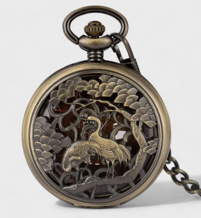Taschenuhr Japanische Vögel