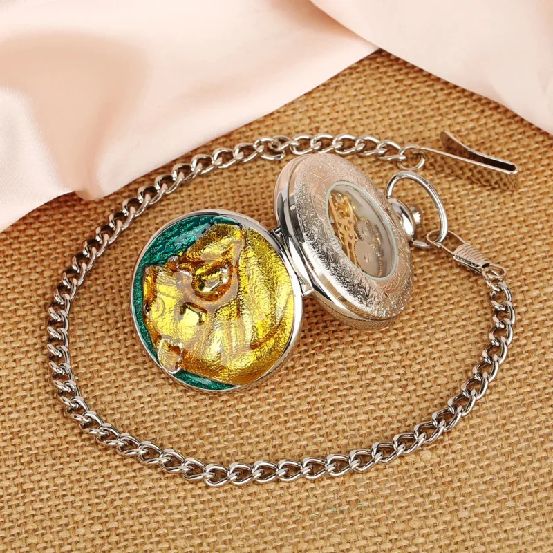 Taschenuhr Löwen Gold – Bild 6