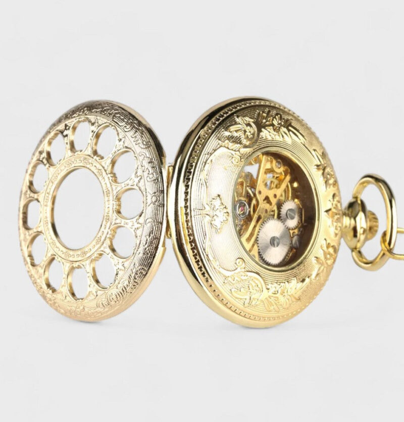 Taschenuhr Luxus Gold – Bild 3