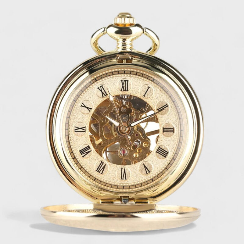 Taschenuhr Luxus Gold – Bild 2