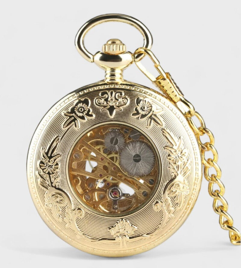 Taschenuhr Luxus Gold – Bild 4