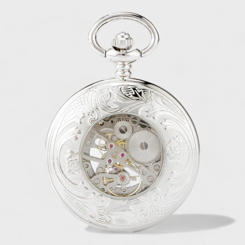 Taschenuhr Mechanische Silberne – Bild 3