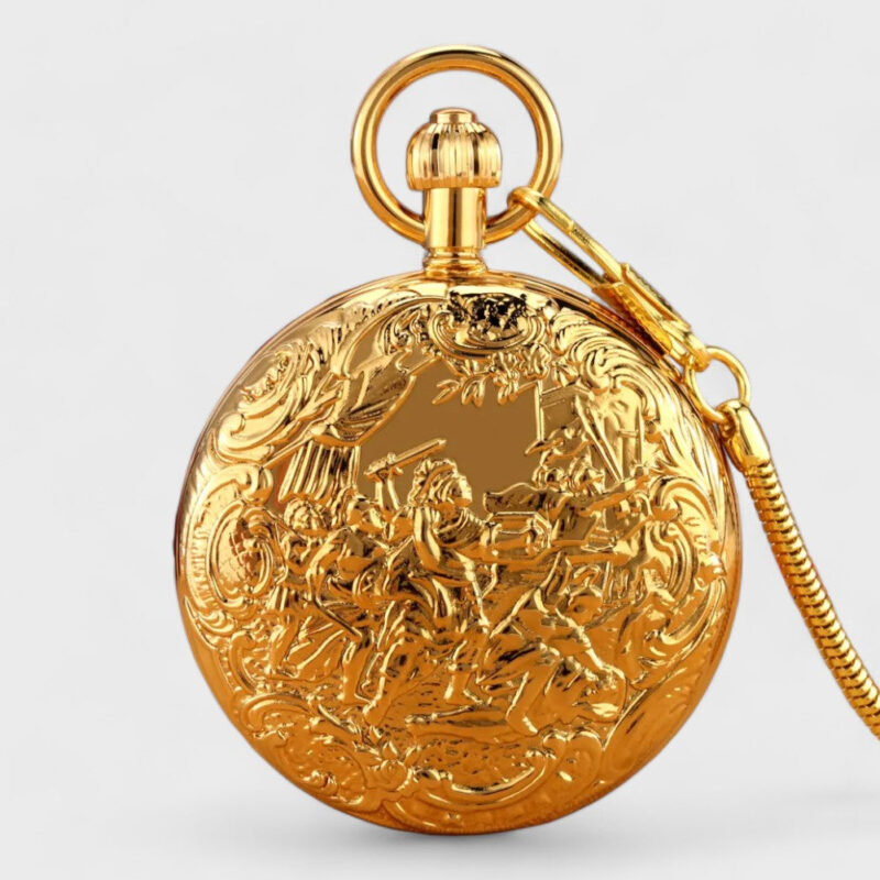 Taschenuhr mit Historischer Gravur