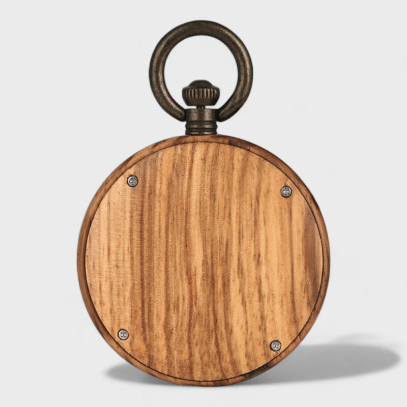 Taschenuhr Naturholz – Bild 2