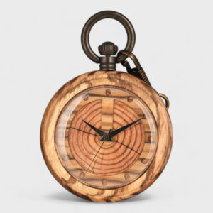 Taschenuhr Naturholz