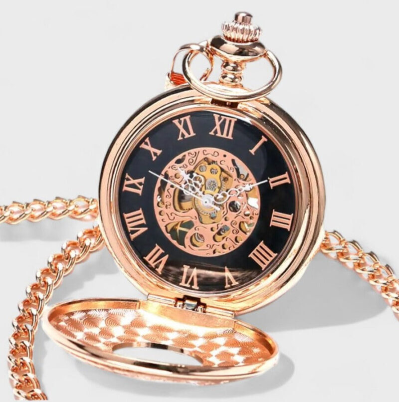 Taschenuhr Roségold – Bild 2