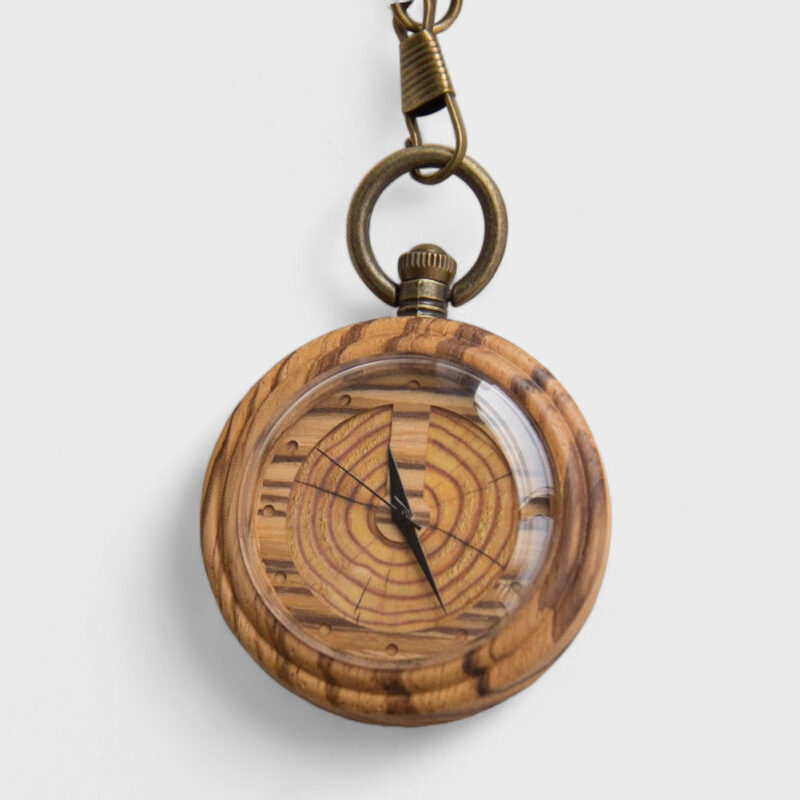 Taschenuhr Rustikale Holz