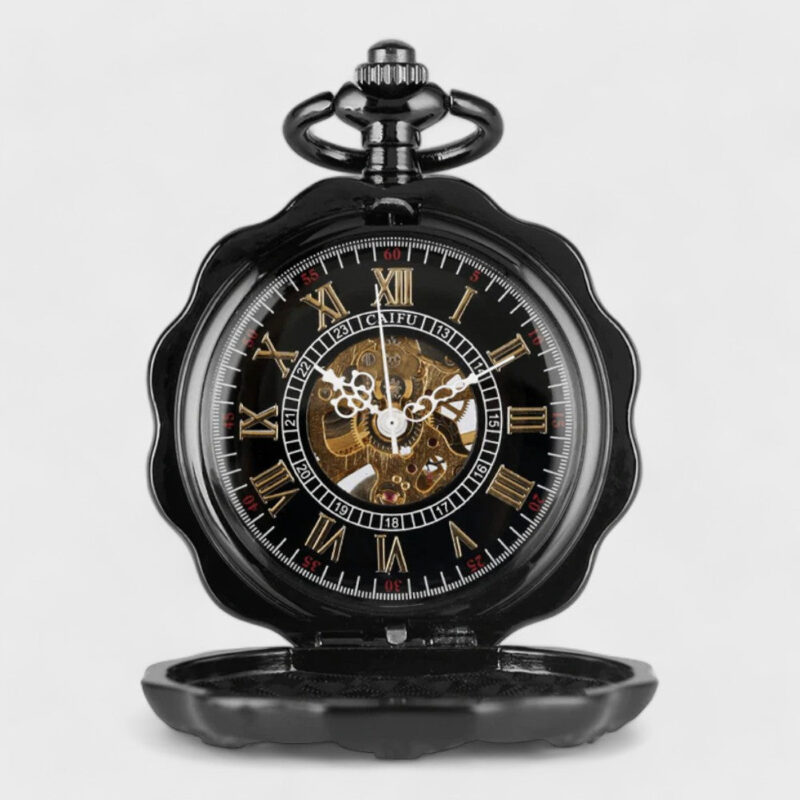 Taschenuhr Schwarze Rosen Damen – Bild 2