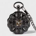 Taschenuhr Schwarze Rosen Damen