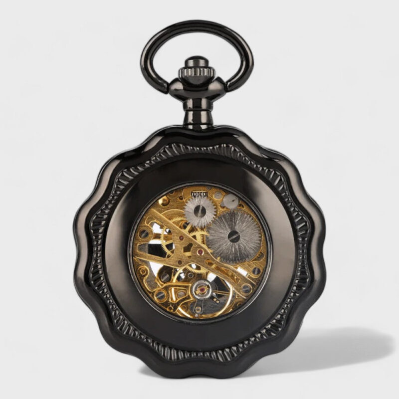 Taschenuhr Schwarze Rosen Damen – Bild 3