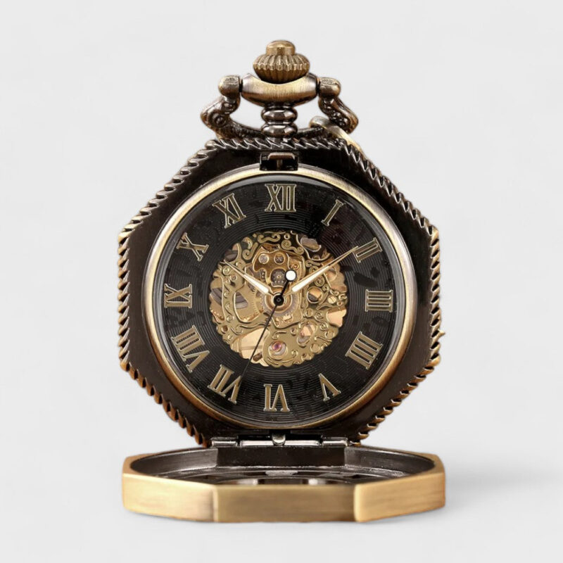 Taschenuhr Vintage Oktogonal – Bild 2