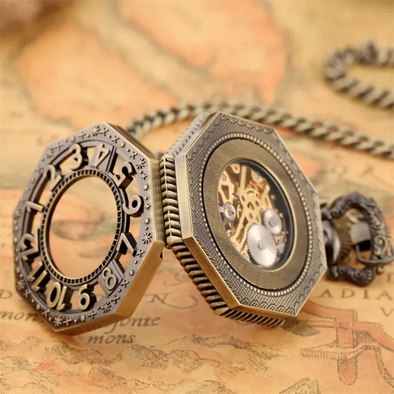 Taschenuhr Vintage Oktogonal – Bild 5